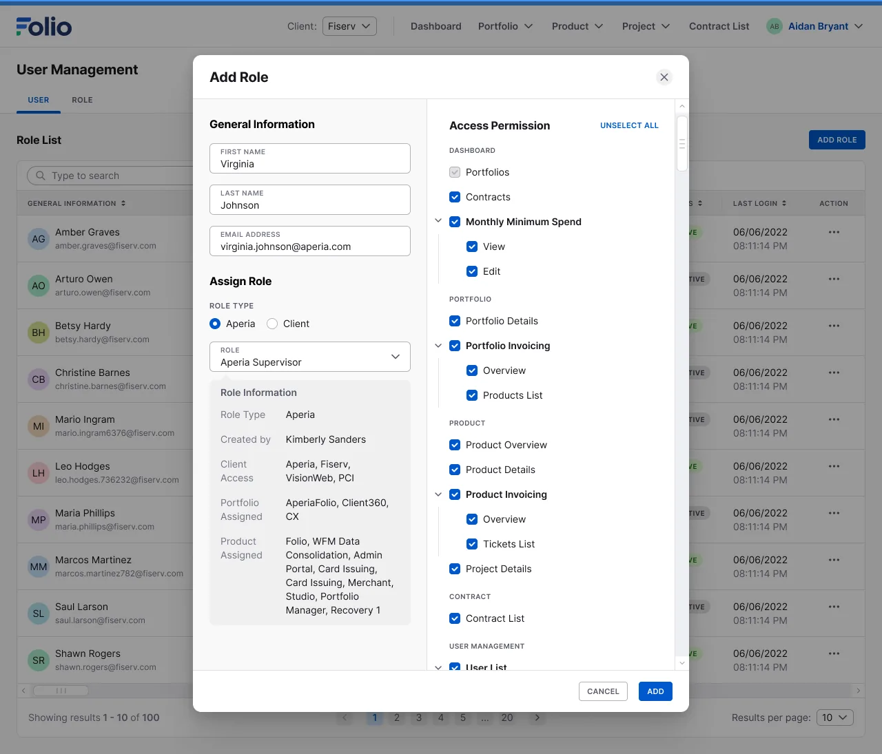 Assigning an existing role to one specific user